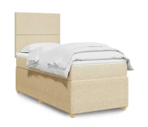 Kontinentaalvoodi Madratsiga, Kreemjas, 100X200 cm Kangas