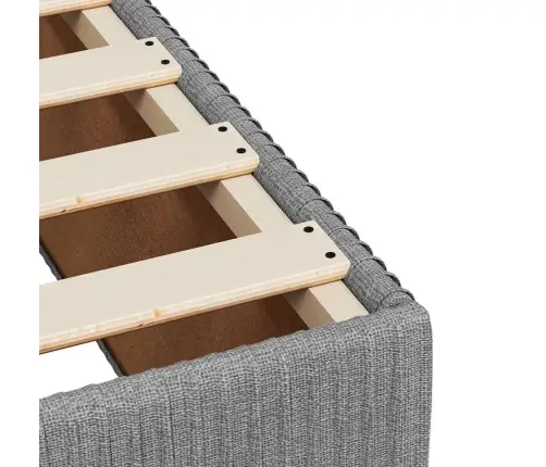 Lova Su Spyruoklėmis Ir Čiužiniu, Pilka, 100X200cm Audinys