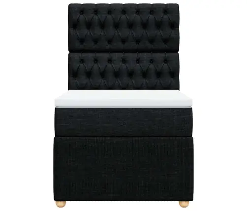 Kontinentaalvoodi Madratsiga, Must, 100X200 cm Kangas