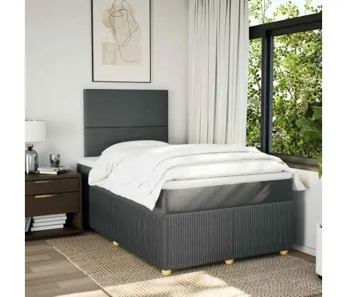 Kontinentaalvoodi Madratsiga, Tumehall, 120 X 190 cm Kangas