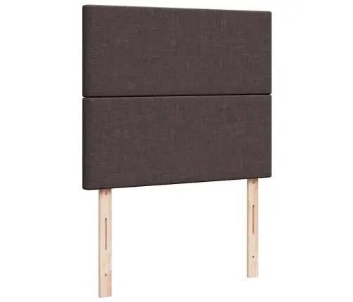 Atsperu Gulta Ar Matraci, Tumši Brūns Audums, 120X190 Cm Vidaxl