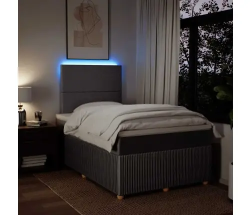 Lova Su Spyruoklėmis Ir Čiužiniu, Taupe, 120X190cm Audinys