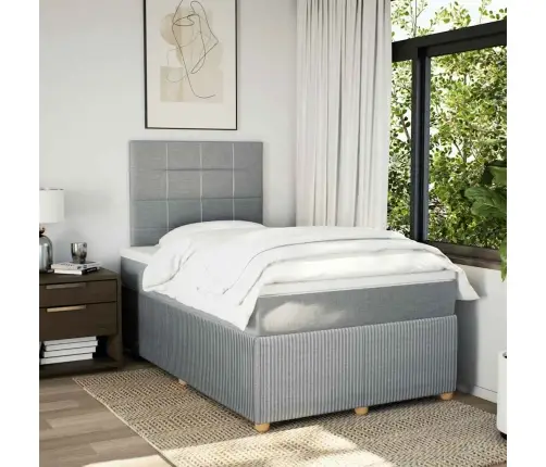 Kontinentaalvoodi Madratsiga, Helehall, 120 X 190 cm Kangas