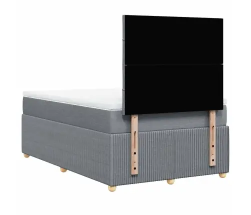 Kontinentaalvoodi Madratsiga, Helehall, 120 X 190 cm Kangas