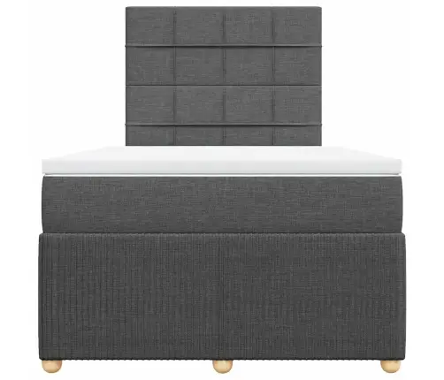 Lova Su Spyruoklėmis Ir Čiužiniu, Pilka, 120X190cm Audinys