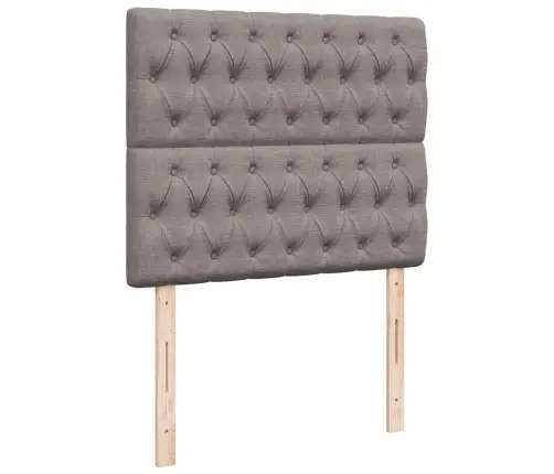 Atsperu Gulta Ar Matraci, Pelēkbrūns Audums, 120X190 Cm Vidaxl