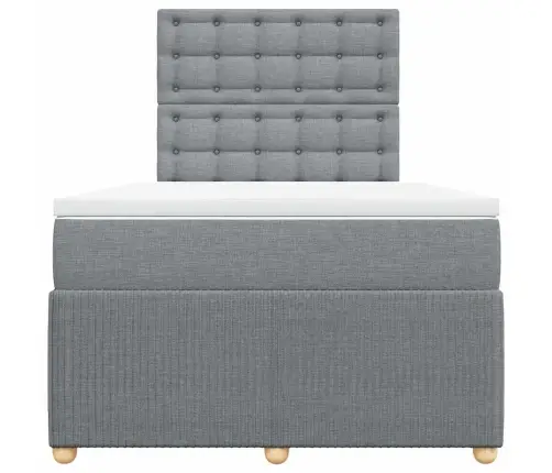 Lova Su Spyruoklėmis Ir Čiužiniu, Pilka, 120X190cm Audinys