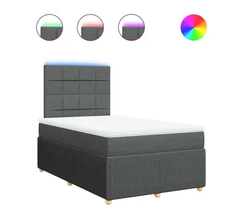 Kontinentaalvoodi Madratsiga, Tumehall, 120X200 cm Kangas