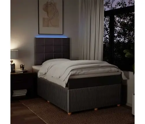 Lova Su Spyruoklėmis Ir Čiužiniu, Taupe, 120X200 cm Audinys