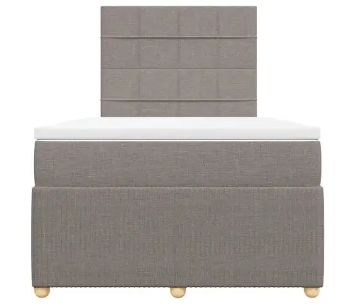 Lova Su Spyruoklėmis Ir Čiužiniu, Taupe, 120X200 cm Audinys