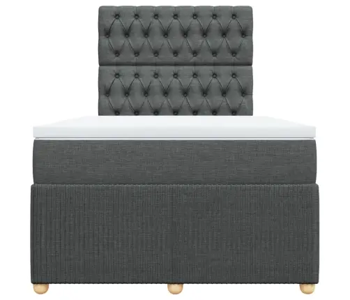 Lova Su Spyruoklėmis Ir Čiužiniu, Tamsiai Pilka, 120X200 Cm