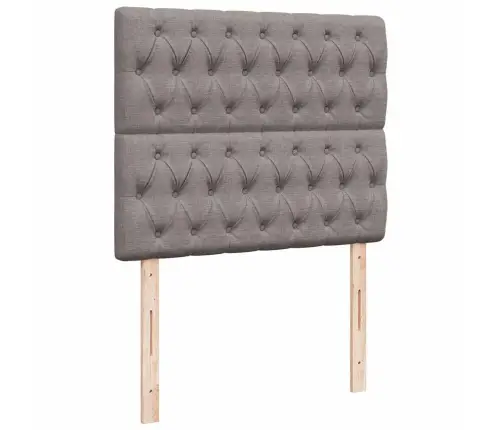 Atsperu Gultas Rāmis Ar Matraci, Pelēkbrūns, 120X200 Cm, Audums Vidaxl