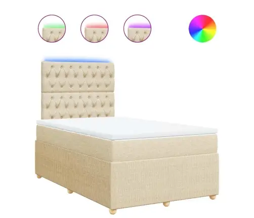 Kontinentaalvoodi Madratsiga, Kreemjas, 120X200 cm Kangas