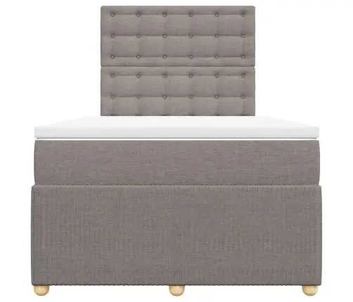 Lova Su Spyruoklėmis Ir Čiužiniu, Taupe, 120X200 cm Audinys