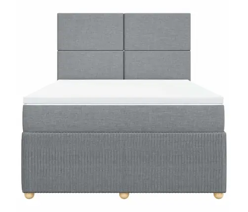 Kontinentaalvoodi Madratsiga, Helehall, 140X190 cm Kangas