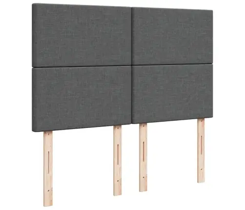 Atsperu Gulta Ar Matraci, Tumši Pelēka Audums, 140X190 Cm Vidaxl