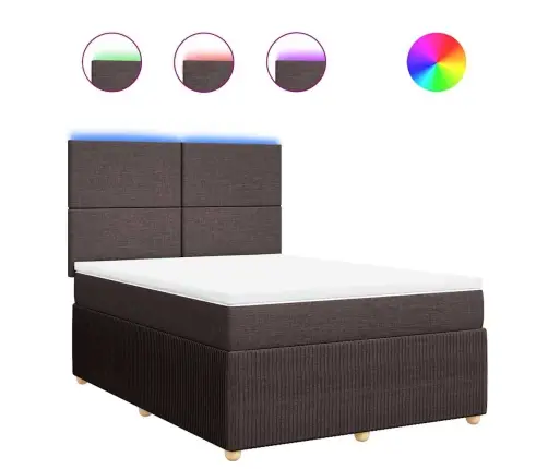 Kontinentaalvoodi Madratsiga, Tumepruun, 140X190 cm Kangas