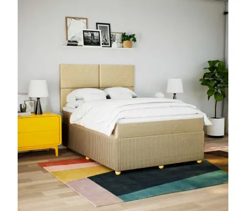 Kontinentaalvoodi Madratsiga, Kreemjas, 140X190 cm Kangas