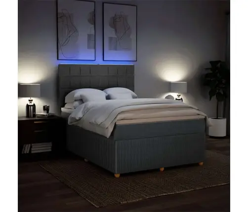 Kontinentaalvoodi Madratsiga,Tumehall, 140X190 cm Kangas Kontinentaalvoodi Madratsiga,Tumehall, 140X190 cm Kangas