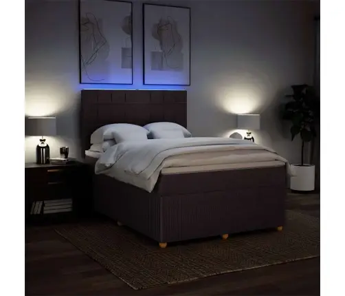 Kontinentaalvoodi Madratsiga, Tumepruun, 140X190 cm Kangas