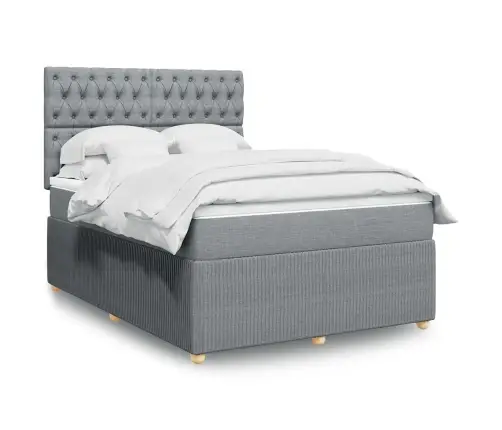 Kontinentaalvoodi Madratsiga, Helehall, 140X190 cm Kangas