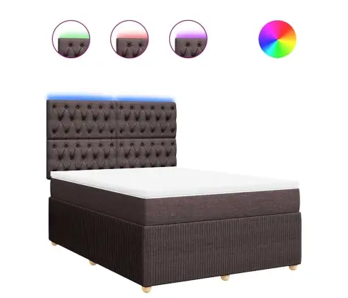 Kontinentaalvoodi Madratsiga, Tumepruun, 140X190 cm Kangas