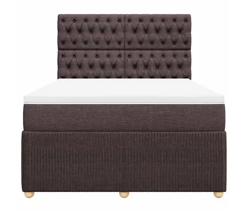 Kontinentaalvoodi Madratsiga, Tumepruun, 140X190 cm Kangas