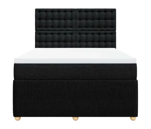 Kontinentaalvoodi Madratsiga,Must, 140X190 cm Kangas