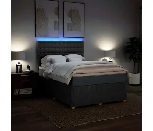 Kontinentaalvoodi Madratsiga, Tumehall, 140X200 cm Kangas