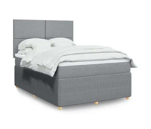 Kontinentaalvoodi Madratsiga, Helehall, 160X200 cm Kangas