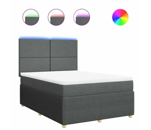 Kontinentaalvoodi Madratsiga, Tumehall, 160X200 cm Kangas