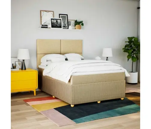 Kontinentaalvoodi Madratsiga, Kreemjas, 160X200 cm Kangas