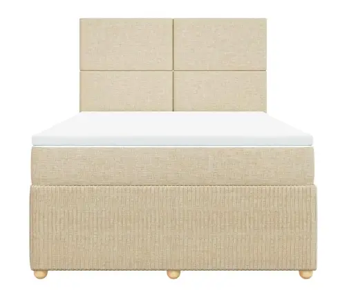 Kontinentaalvoodi Madratsiga, Kreemjas, 160X200 cm Kangas