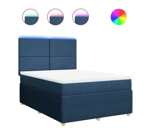 Kontinentaalvoodi Madratsiga, Sinine, 160X200 cm Kangas