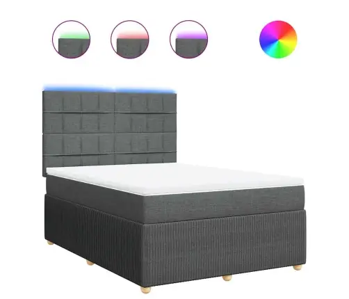 Kontinentaalvoodi Madratsiga, Tumehall, 160X200 cm Kangas