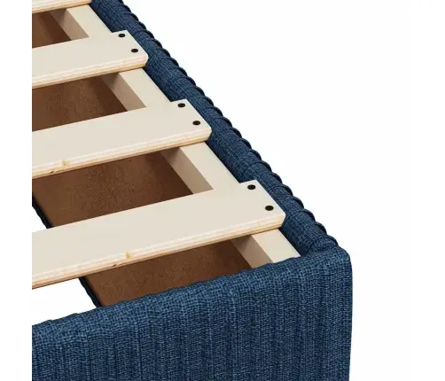 Atsperu Gulta Ar Matraci, Zils, 160X200 Cm, Audums Vidaxl