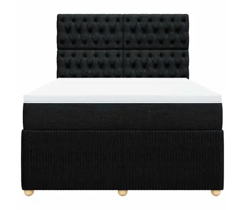 Kontinentaalvoodi Madratsiga, Must, 160X200 cm Kangas