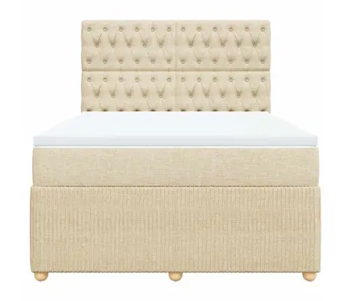 Kontinentaalvoodi Madratsiga, Kreemjas, 160X200 cm Kangas