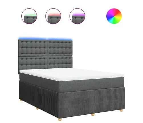 Kontinentaalvoodi Madratsiga, Tumehall, 160X200 cm Kangas