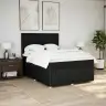 Atsperu Gulta Ar Matraci, Melns, 160X200 Cm, Audums Vidaxl