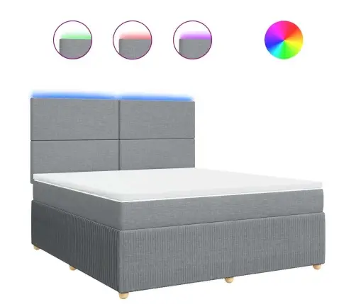 Kontinentaalvoodi Madratsiga, Helehall, 180X200 cm Kangas