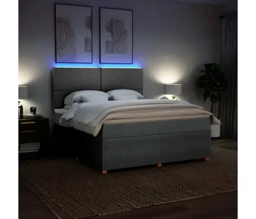 Kontinentaalvoodi Madratsiga, Helehall, 180X200 cm Kangas