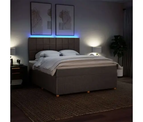 Kontinentaalvoodi Madratsiga, Pruunikashall, 180X200 cm Kangas