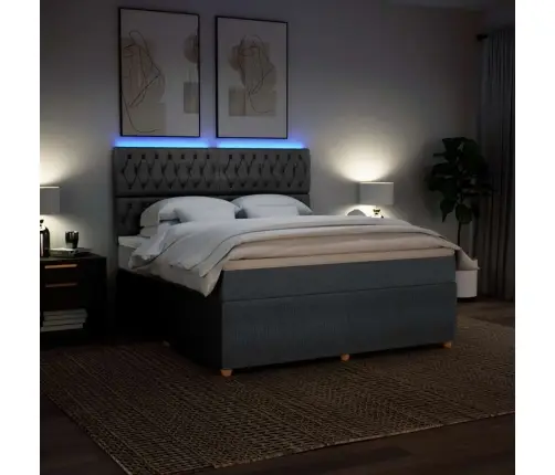 Kontinentaalvoodi Madratsiga, Tumehall, 180X200 cm Kangas