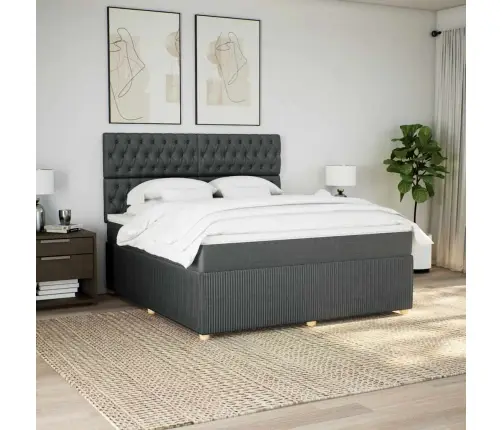 Kontinentaalvoodi Madratsiga, Tumehall, 180X200 cm Kangas