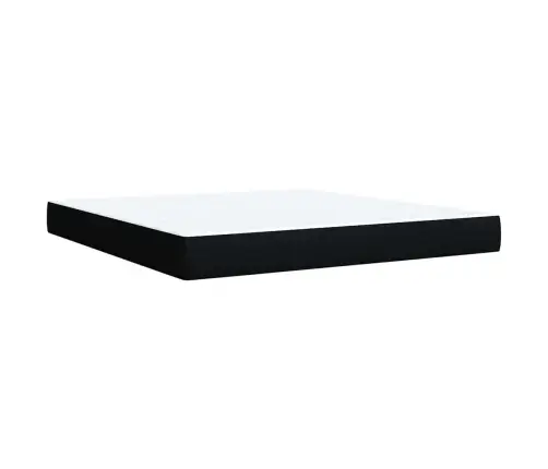 Atsperu Gulta Ar Matraci, Melns, 180X200 Cm, Audums Vidaxl