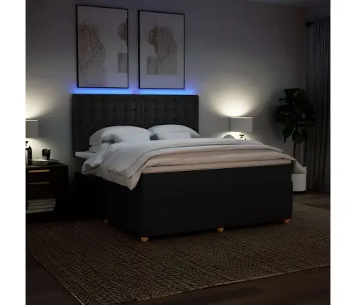 Kontinentaalvoodi Madratsiga, Must, 180X200 cm Kangas