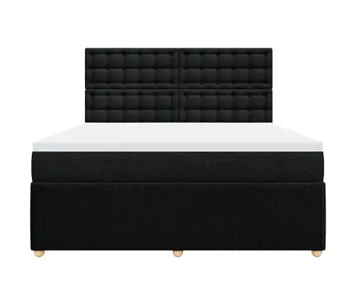 Kontinentaalvoodi Madratsiga, Must, 180X200 cm Kangas