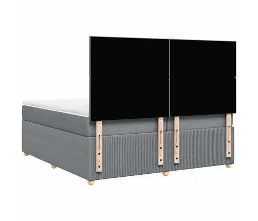 Kontinentaalvoodi Madratsiga, Helehall, 200X200 cm Kangas