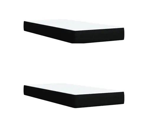 Atsperu Gultas Rāmis Ar Matraci, Melna Audums, 200X200 Cm Vidaxl